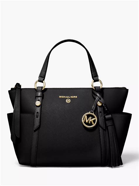 michael kors black leather handbag